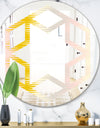 Retro Abstract Design IV - Modern Round or Oval Wall Mirror - Hexagon Star