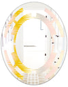 Retro Abstract Design IV - Modern Round or Oval Wall Mirror - Space