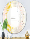 Retro Abstract Design IV - Modern Round or Oval Wall Mirror - Wave