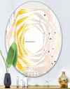 Retro Abstract Design IV - Modern Round or Oval Wall Mirror - Whirl