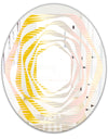 Retro Abstract Design IV - Modern Round or Oval Wall Mirror - Whirl