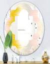 Retro Abstract Design IV - Modern Round or Oval Wall Mirror - Quatrefoil