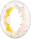 Retro Abstract Design IV - Modern Round or Oval Wall Mirror - Quatrefoil