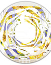 Retro Handdrawn Poppies V - Cottage Round or Oval Wall Mirror - Whirl