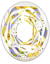 Retro Handdrawn Poppies V - Cottage Round or Oval Wall Mirror - Whirl