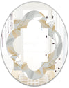 Luxury geometric fall leaves pattern - Modern Round or Oval Wall Mirror - Quatrefoil