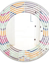 Abstract Retro Geometrical Design X - Modern Round or Oval Wall Mirror - Wave