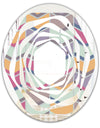 Abstract Retro Geometrical Design X - Modern Round or Oval Wall Mirror - Whirl