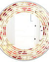 Triangular Retro Design IX - Modern Round or Oval Wall Mirror - Wave
