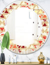 Triangular Retro Design IX - Modern Round or Oval Wall Mirror - Leaves
