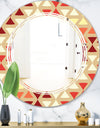 Triangular Retro Design IX - Modern Round or Oval Wall Mirror - Triple C