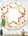 Triangular Retro Design IX - Modern Round or Oval Wall Mirror - Hexagon Star