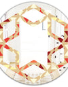 Triangular Retro Design IX - Modern Round or Oval Wall Mirror - Hexagon Star
