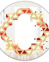 Triangular Retro Design IX - Modern Round or Oval Wall Mirror - Quatrefoil