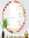 Triangular Retro Design IX - Modern Round or Oval Wall Mirror - Triple C