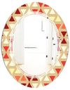 Triangular Retro Design IX - Modern Round or Oval Wall Mirror - Triple C