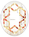 Triangular Retro Design IX - Modern Round or Oval Wall Mirror - Hexagon Star