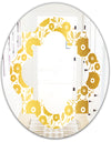 Golden Floral I - Modern Round or Oval Wall Mirror - Quatrefoil