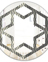 Retro Geometrical Abstract Minimal Pattern V - Modern Round or Oval Wall Mirror - Hexagon Star