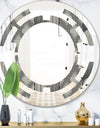 Mimimal Black and White Design II - Modern Round or Oval Wall Mirror - Space