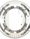 Mimimal Black and White Design II - Modern Round or Oval Wall Mirror - Space