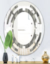 Mimimal Black and White Design II - Modern Round or Oval Wall Mirror - Space