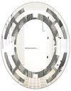 Mimimal Black and White Design II - Modern Round or Oval Wall Mirror - Space