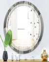 Mimimal Black and White Design II - Modern Round or Oval Wall Mirror - Triple C