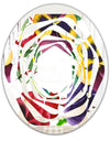 Floral Botanical Retro VIII - Modern Round or Oval Wall Mirror - Whirl