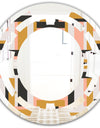 Abstract Retro Geometric IX - Modern Round or Oval Wall Mirror - Space