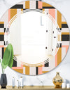 Abstract Retro Geometric IX - Modern Round or Oval Wall Mirror - Triple C