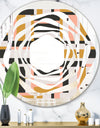 Abstract Retro Geometric IX - Modern Round or Oval Wall Mirror - Whirl