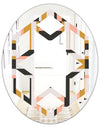 Abstract Retro Geometric IX - Modern Round or Oval Wall Mirror - Hexagon Star