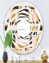 Abstract Retro Geometric IX - Modern Round or Oval Wall Mirror - Whirl