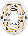 Abstract Retro Geometric IX - Modern Round or Oval Wall Mirror - Whirl