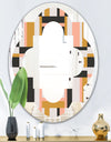 Abstract Retro Geometric IX - Modern Round or Oval Wall Mirror - Quatrefoil