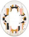 Abstract Retro Geometric IX - Modern Round or Oval Wall Mirror - Quatrefoil