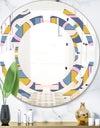 Retro Circular Design I - Modern Round or Oval Wall Mirror - Space