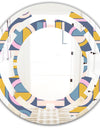 Retro Circular Design I - Modern Round or Oval Wall Mirror - Space