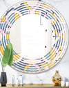 Retro Circular Design I - Modern Round or Oval Wall Mirror - Wave