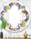 Retro Circular Design I - Modern Round or Oval Wall Mirror - Quatrefoil