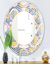 Retro Circular Design I - Modern Round or Oval Wall Mirror - Wave