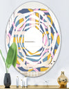 Retro Circular Design I - Modern Round or Oval Wall Mirror - Whirl