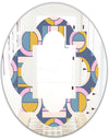 Retro Circular Design I - Modern Round or Oval Wall Mirror - Quatrefoil