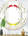 Wave Pattern - Modern Round or Oval Wall Mirror - Space