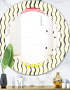 Wave Pattern - Modern Round or Oval Wall Mirror - Triple C