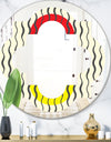 Wave Pattern - Modern Round or Oval Wall Mirror - Quatrefoil