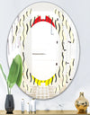 Wave Pattern - Modern Round or Oval Wall Mirror - Space