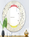 Wave Pattern - Modern Round or Oval Wall Mirror - Wave