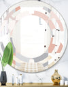 Round geometric textured pattern - Modern Round or Oval Wall Mirror - Space